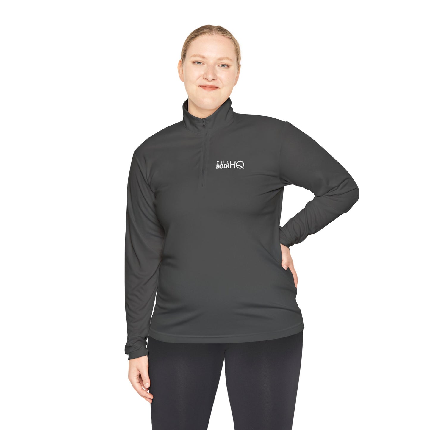 Quarter-Zip Pullover — "BODI Beauties" Embroidered Athletic Pullover