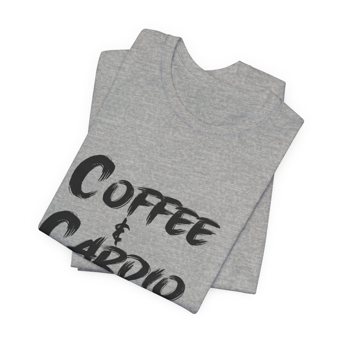 Coffee & Cardio T-Shirt — Fitness Workout Tee for Coffee Lovers