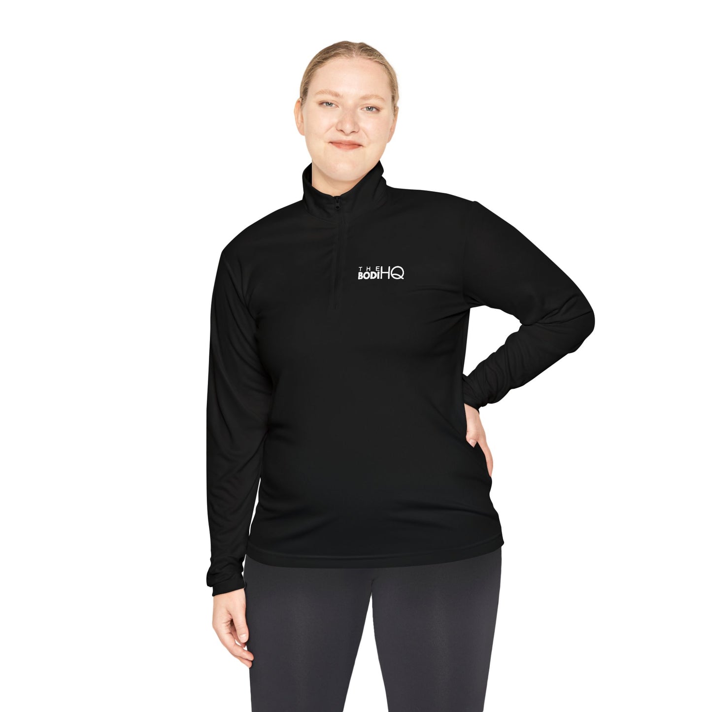 Quarter-Zip Pullover — "BODI Beauties" Embroidered Athletic Pullover
