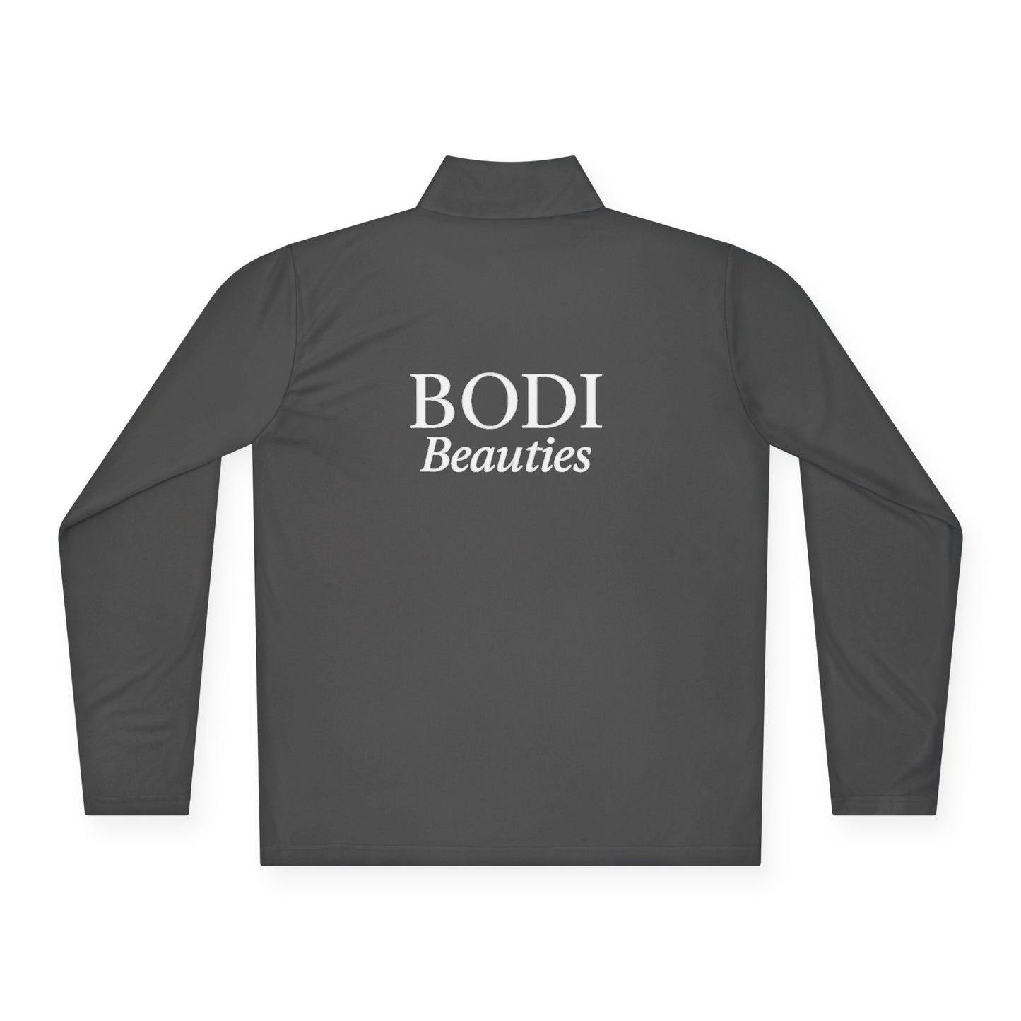 Quarter-Zip Pullover — "BODI Beauties" Embroidered Athletic Pullover