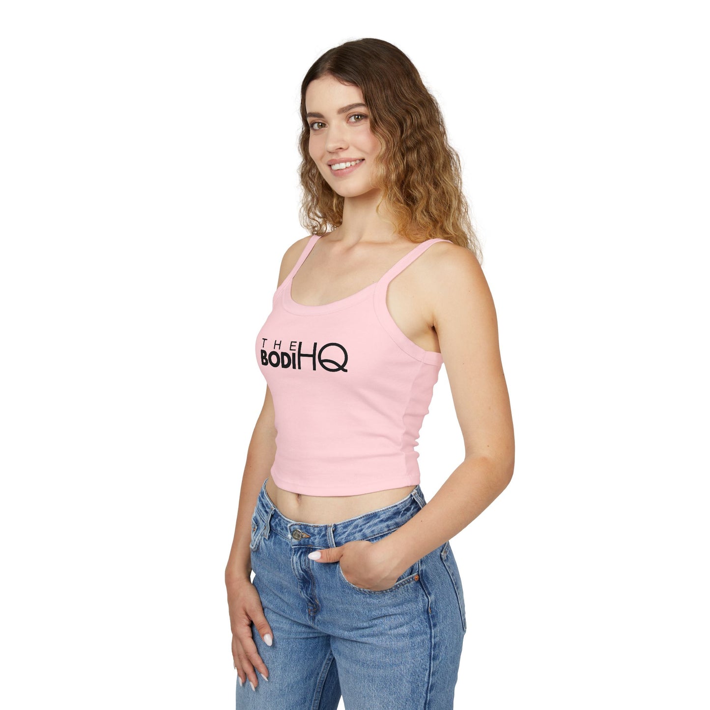 The BodiHQ Tank Top — Women's Fitness Crop Spaghetti Strap Tank