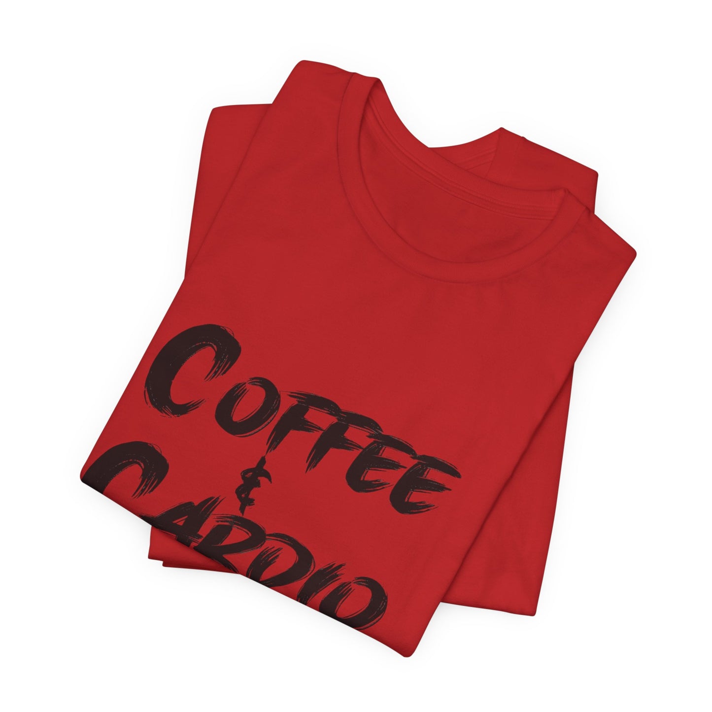 Coffee & Cardio T-Shirt — Fitness Workout Tee for Coffee Lovers