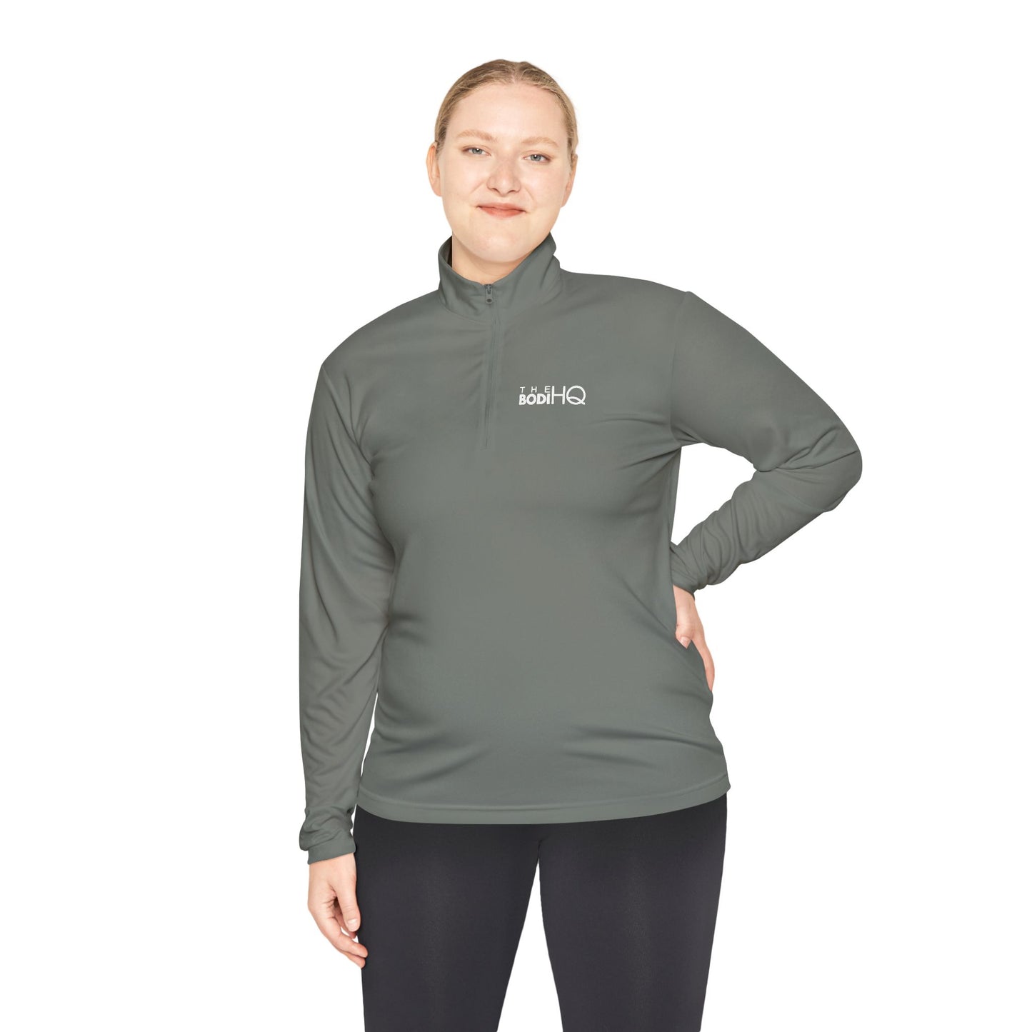 Quarter-Zip Pullover — "BODI Beauties" Embroidered Athletic Pullover