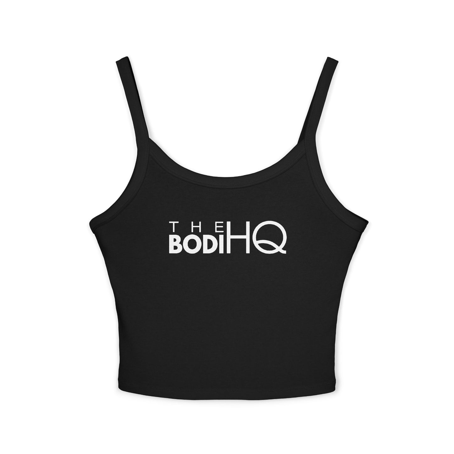 Women's Spaghetti Tank Top — Minimal 'THE LOOK HQ' Logo Crop