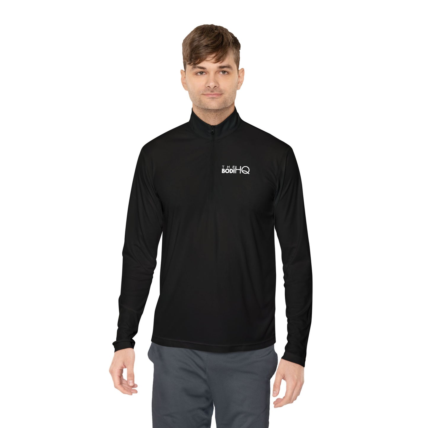 Quarter-Zip Pullover — "BODI Beauties" Embroidered Athletic Pullover