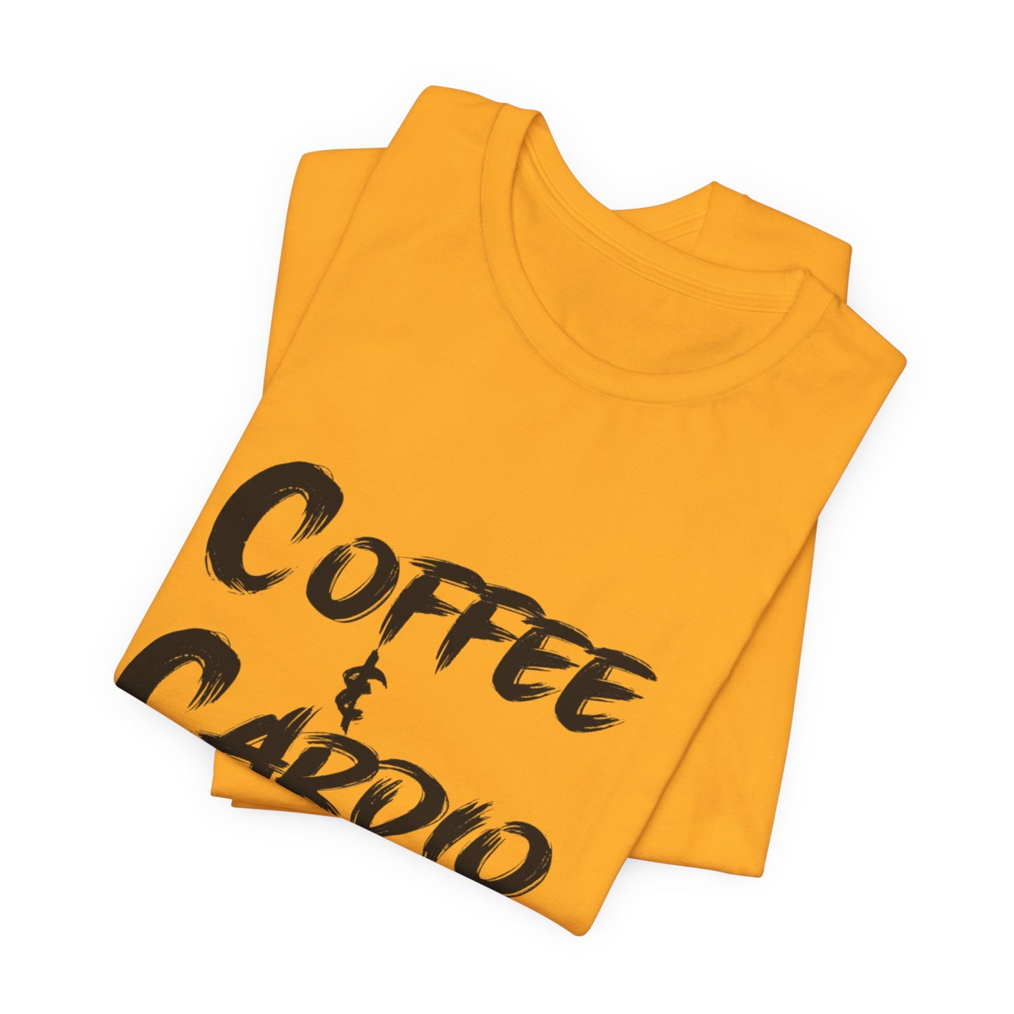 Coffee & Cardio T-Shirt — Fitness Workout Tee for Coffee Lovers
