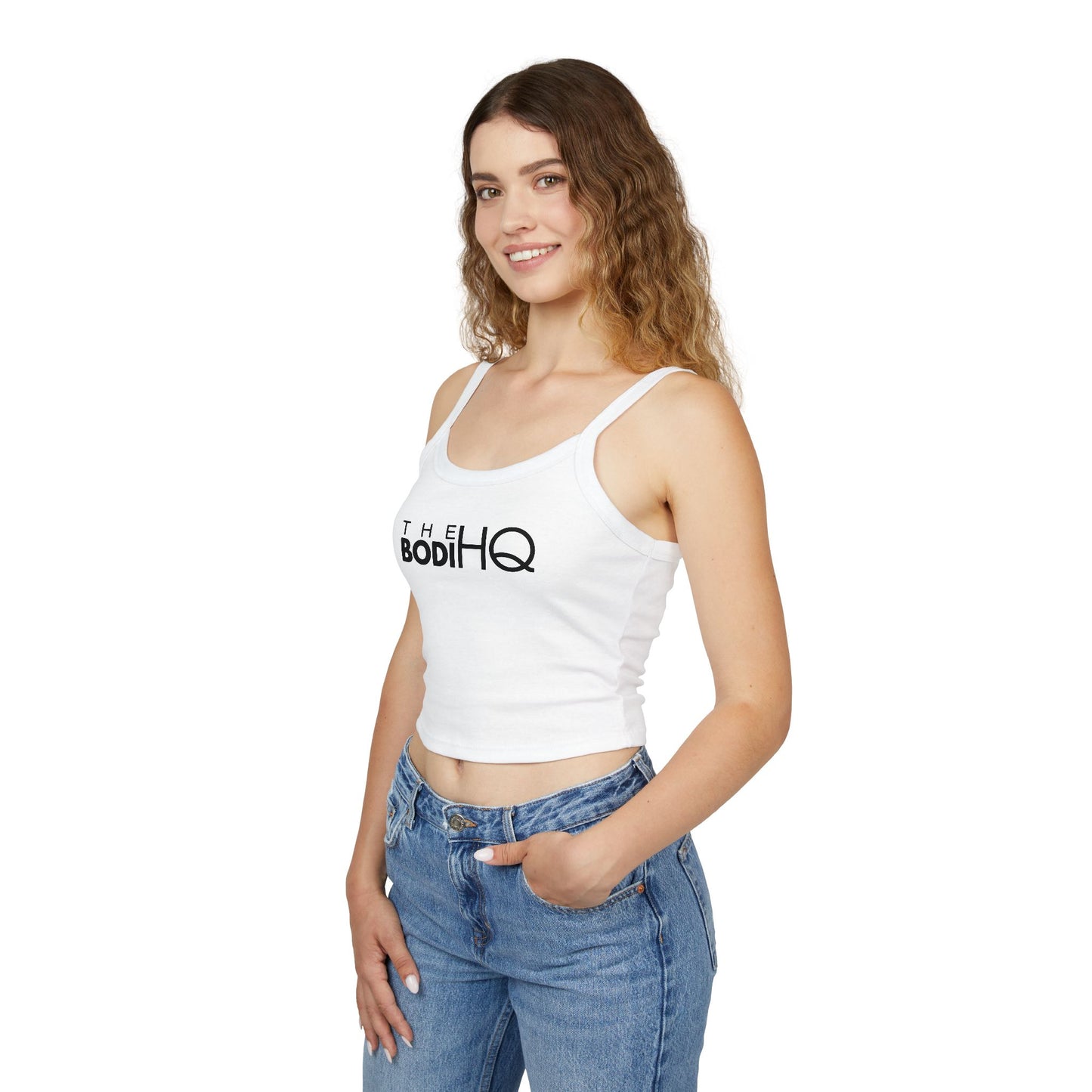 The BodiHQ Tank Top — Women's Fitness Crop Spaghetti Strap Tank